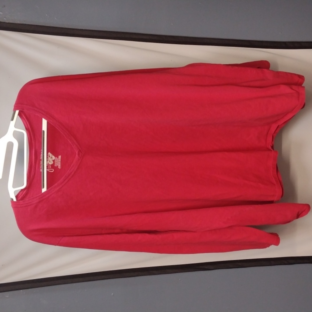 Solid Red Long Sleeve Tee - image 1